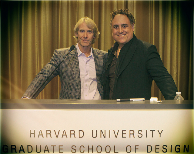 Michael Bay and Architect Chad Oppenheim at Harvard Graduate School Of Design